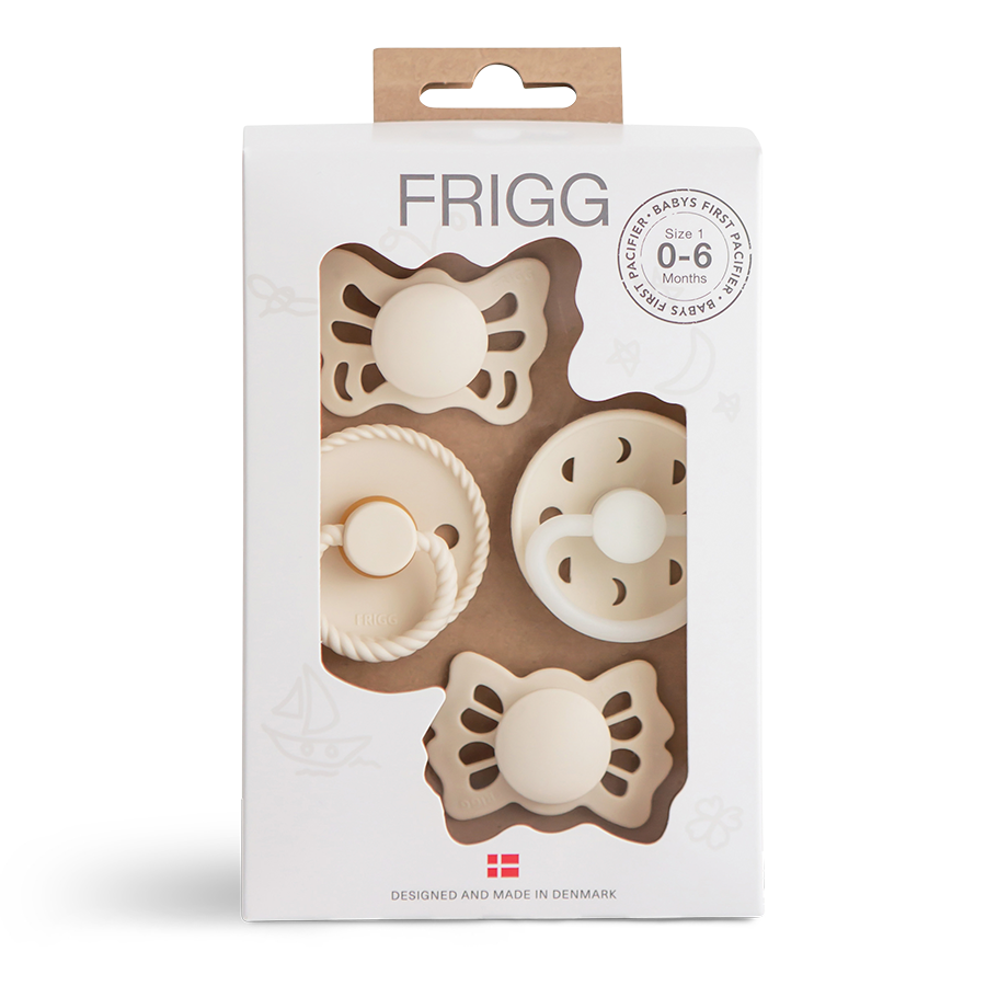 FRIGG BABY'S FIRST PACIFIER SET | CREAM (MOONLIGHT SAILING) – Olive and ...