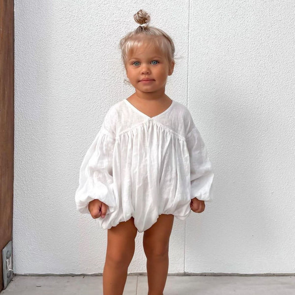 ベビー服(~95cm) marlow and mae ジアロンパース ホワイト 1y
